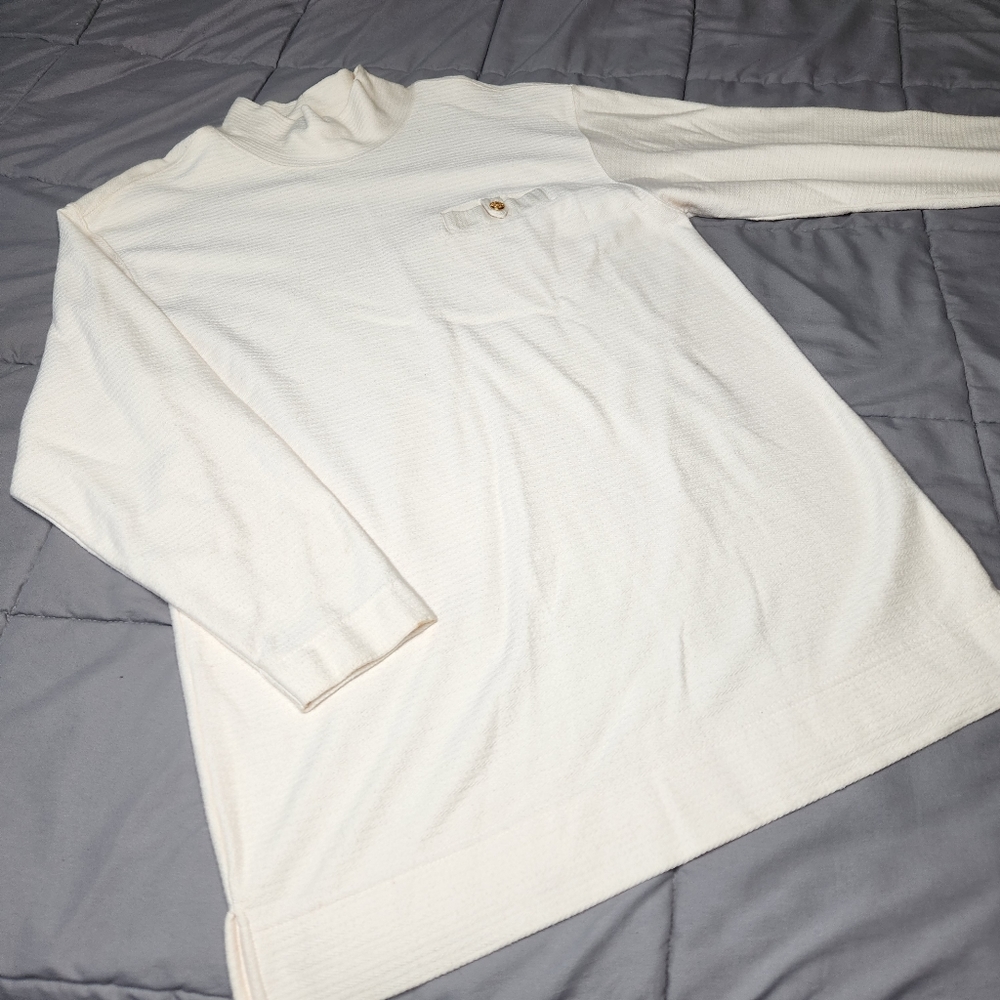 Talbots High Neck Long Sleeve Shirt